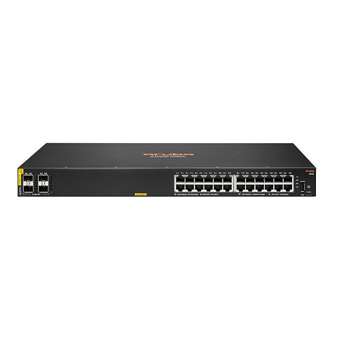 HPE Aruba Networking CX 6100 24G Class4 PoE 4SFP+ 370W Managed L3 Gigabit Ethernet (10/100/1000) Power over Ethernet (PoE) 1U Schwarz