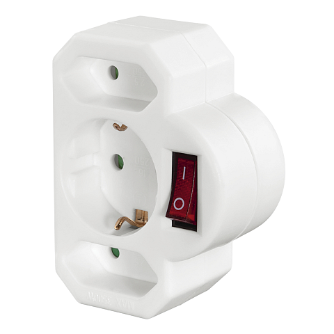Hama 00223217 Netzstecker-Adapter Weiß
