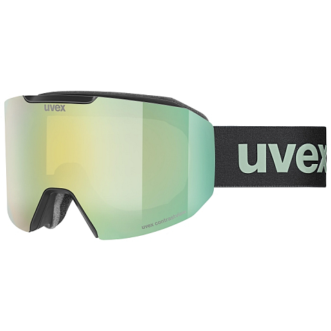 Uvex evidnt ATTRACT small Wintersportbrille Schwarz Unisex Grün Sphärisches Brillenglas