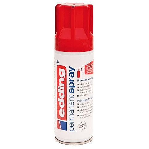 Edding Permanent Spray Acrylfarbe 200 ml Rot Sprühdose