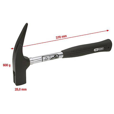 KS Tools 140.2002 Hammer Mauerwerkhammer Schwarz