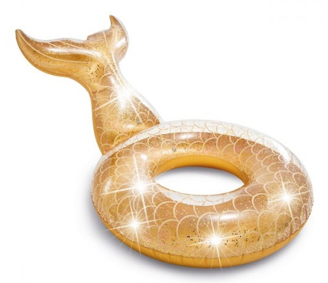 Intex 56258EU Aufblasbares Spielzeug für Pool & Strand Gold Muster Vinyl Schwimmring