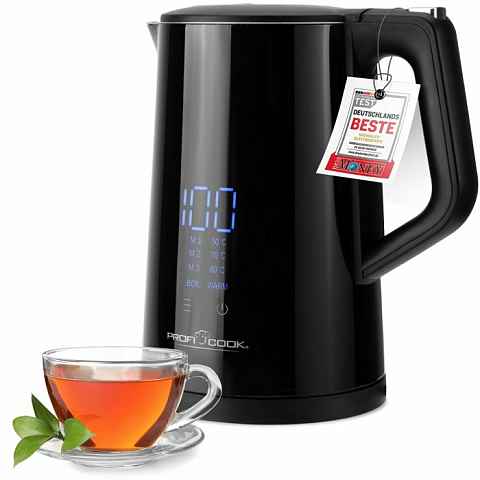 ProfiCook PC-WKS 1243 Wasserkocher 1,7 l 2200 W Schwarz