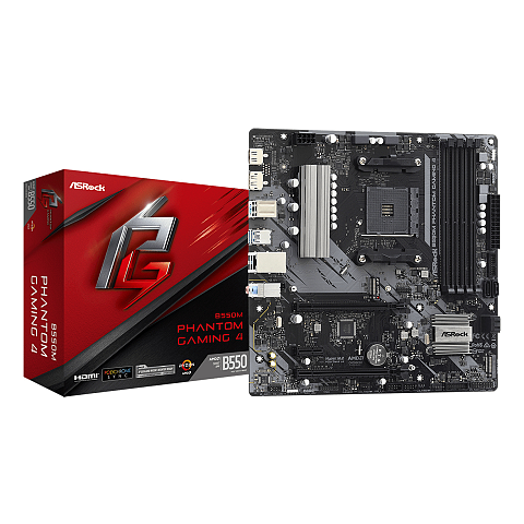 Asrock B550M Phantom Gaming 4 AMD B550 Sockel AM4 micro ATX