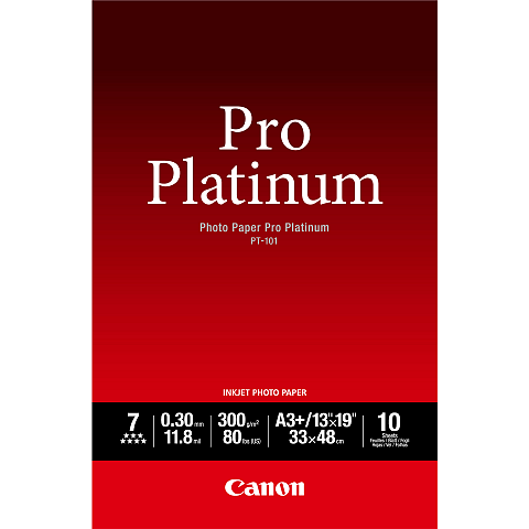 Canon PT-101 Pro Platinum Fotopapier A3 Plus – 10 Blatt