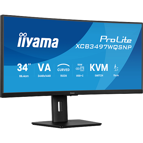 iiyama ProLite XCB3497WQSNP-B1 Computerbildschirm 86,4 cm (34") 3440 x 1440 Pixel UltraWide Quad HD LED Schwarz