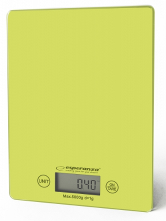 Esperanza EKS002G Küchenwaage Grün, Gelb Arbeitsplatte Rechteck Elektronische Küchenwaage