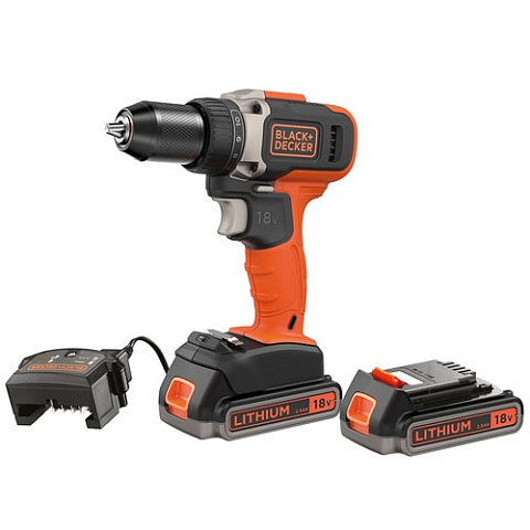 Black & Decker BCD002ME2K Bohrmaschine 1400 RPM Ohne Schlüssel 1,25 kg Schwarz, Orange