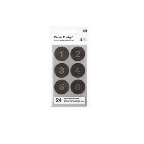 Rico Design 99001.80.52 Dekorativer Aufkleber Schwarz 24 Stück(e)