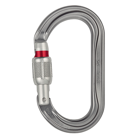 Petzl M33A SL Karabinerhaken zum Klettern Verschlusskarabiner D-förmig Aluminium Grau 1 Stück(e)