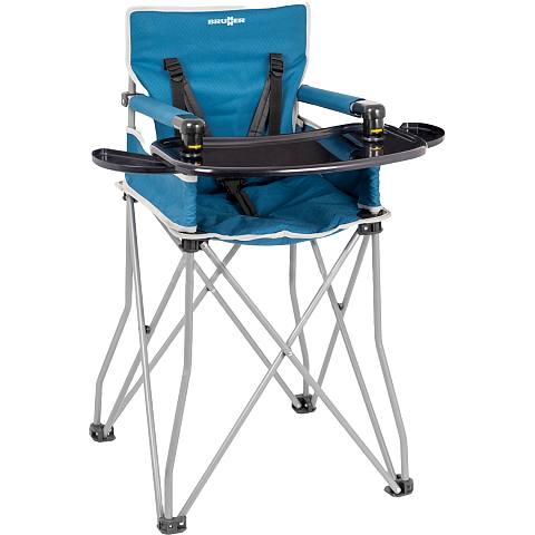 Brunner Action Baby Equiframe Camping-Hochstuhl Gepolsterter Sitz Blau