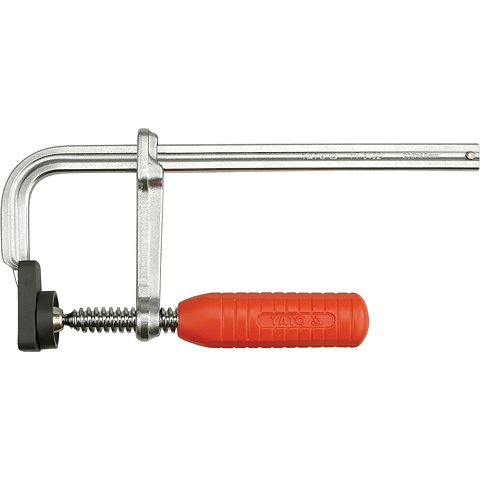 Yato YT-6406 Schraubzwinge F-Klammer Aluminium, Schwarz, Rot
