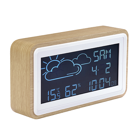 Denver WS-72 Digitale Wetterstation Holz LCD DC / Batterie