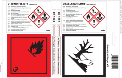 hünersdorff 306100 selbstklebendes Etikett Rot, Weiß 25 Stück(e)