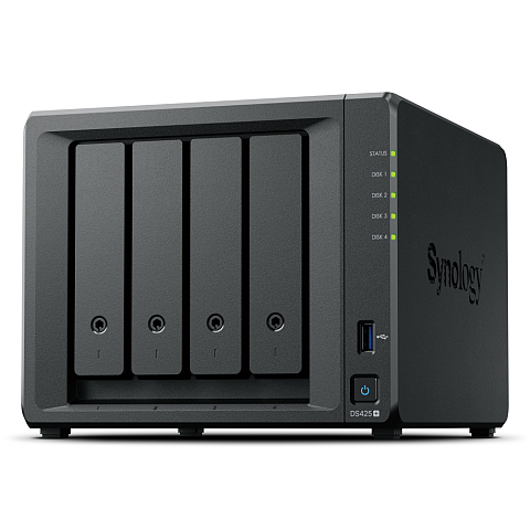 Synology DiskStation DS425+ NAS & Speicherserver Intel® Celeron® J4125 2 GB DDR4 0 TB Schwarz