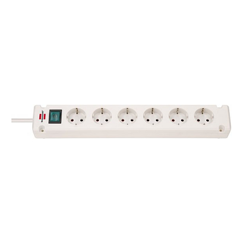 Brennenstuhl 1150650326 Verlängerungskabel 3 m 6 AC-Ausgänge Drinnen Weiß