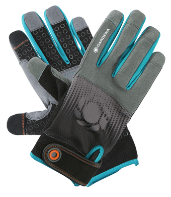Gardena 11520-20 Handschutz Gartenhandschuhe Schwarz, Blau, Grau Baumwolle, Elastan, Nylon, Polyester, Polyurethan, Gummi