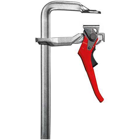BESSEY GH25 Schraubzwinge F-Klammer 25 cm Aluminium, Schwarz, Rot