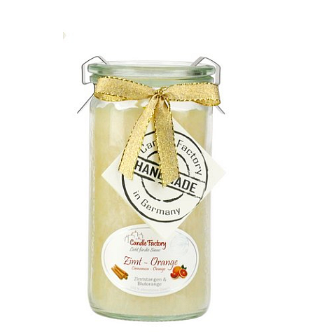 Candle Factory Mini Jumbo Wachskerze Rund Zimt, Orange Natürlich/Natur 1 Stück(e)