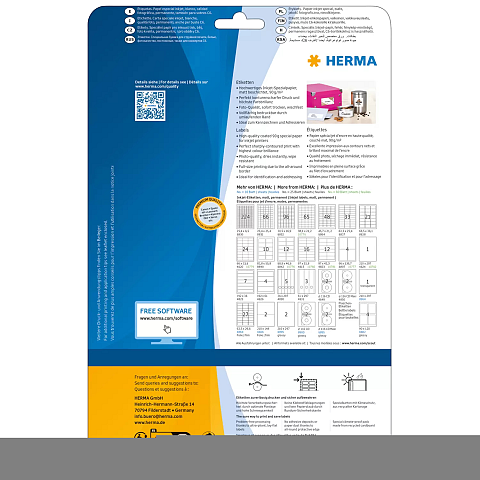 HERMA Inkjet Adressetiketten A4 63.5x38.1 mm weiß Papier matt 525 St.