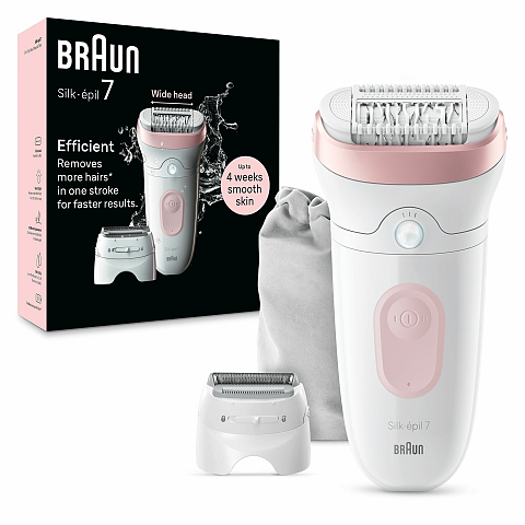Braun Silk-épil 7 7-030 40 Pinzette Pink, Weiß