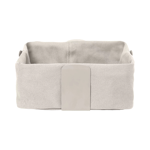 Blomus 64207 Brotkorb Quadratisch Baumwolle, Stahl Cremefarben