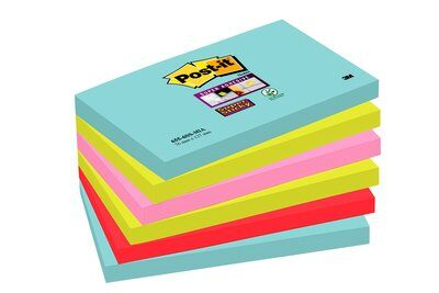 3M 655-6SS-MIA Klebezettel Rechteck Blau, Pink, Rot, Gelb Selbstklebend