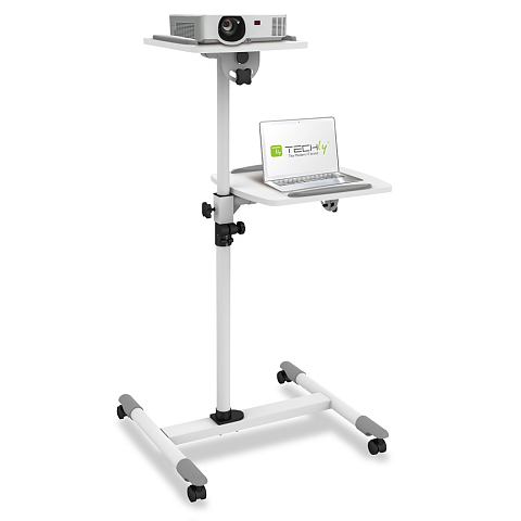 Techly ICA-TB TPM-6 Multimediawagen & -ständer Weiß Multimedia-Trolley