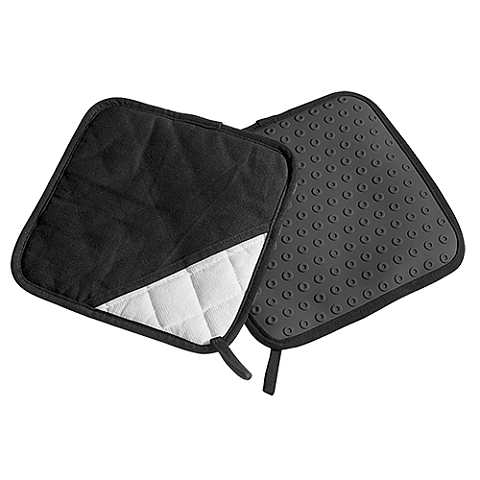 Lurch 00070091 Topfuntersetzer / Topflappen 2 Stück(e) Schwarz, Grau, Weiß Baumwolle, Stoff, Polyester, Silikon 315 °C
