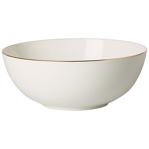 Villeroy & Boch Anmut Gold Salatschüssel Rund Porzellan Gold, Weiß 1 Stück(e)