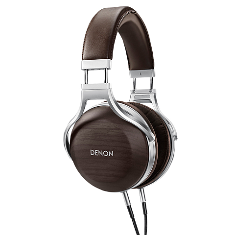 Denon AH-D5200 Kopfhörer Kabelgebunden Kopfband Braun, Silber