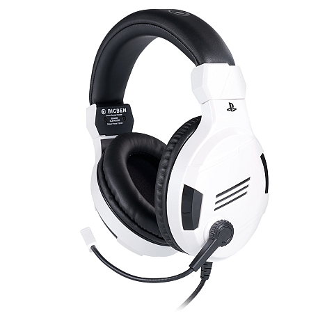 BIG BEN PS4OFHEADSETV3WHITE Kopfhörer & Headset Kabelgebunden Kopfband Gaming Schwarz, Weiß