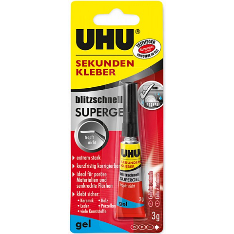 UHU Sekundenkleber blitzschnell Gel, 3g