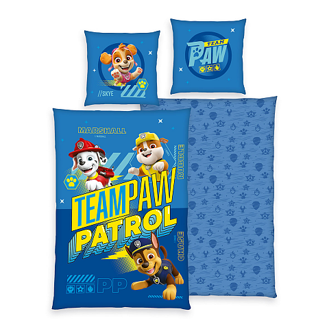 HERDING Paw Patrol Bettwäsche-Set ‘Team Paw’ – 135×200 cm, Linon