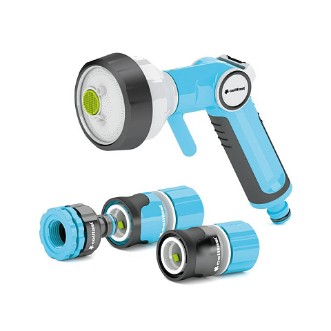 CELLFAST Ergo Multifunktions-Wassersprenger Schwarz, Blau, Weiß