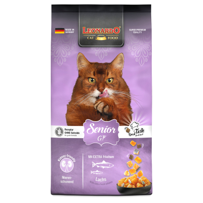 Leonardo Cat Food Senior GF Katzen-Trockenfutter 7,5 kg Lachs
