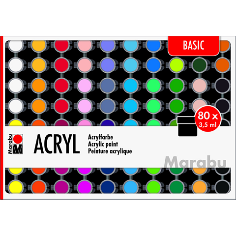 Marabu Acryl Basic Acrylfarbe 3,5 ml 80 Stück(e)