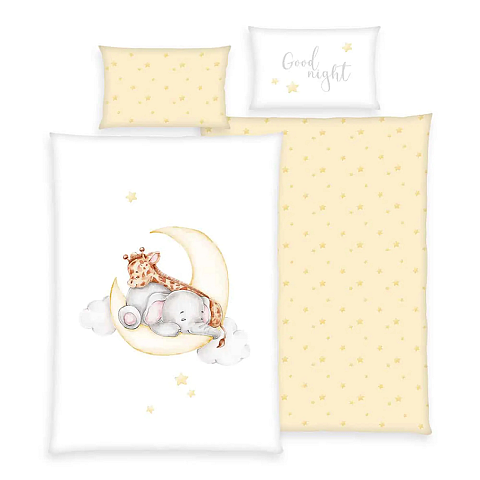 HERDING babybest® Bettwäsche - Sleeping on the moon - flanell