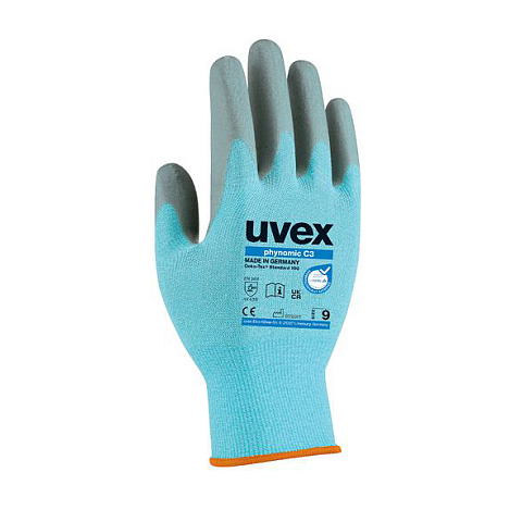 Uvex 6008012 Handschutz Blau, Grau Polyethylen, Elastan, Polyamid 1 Stück(e)
