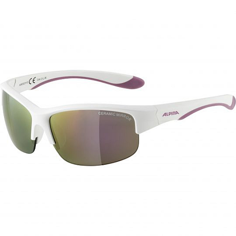 Alpina Sports A8652310 Multisportbrille Junge/Mädchen Halbrandlos Violett, Weiß