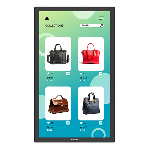 Philips 3000 series 32BDL3751T/00 Signage-Display Interaktiver Flachbildschirm 80 cm (31.5") LCD WLAN 350 cd/m² Full HD Schwarz Touchscreen Eingebauter Prozessor Android 24/7