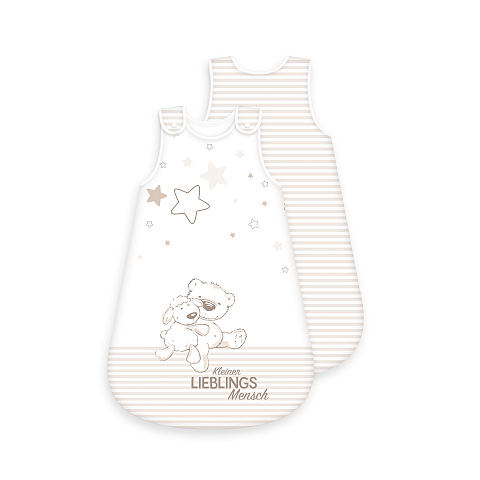 HERDING 3385208235 Babyschlafsack Junge/Mädchen Beige, Grau, Weiß