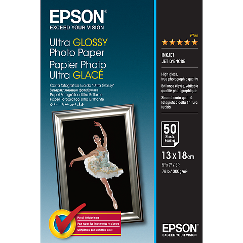 Epson Ultra Glossy Photo Paper - 13x18cm - 50 Blätter