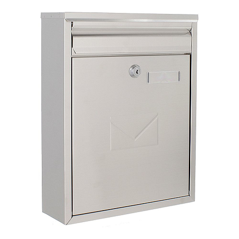Rottner T04701 Briefkasten Edelstahl Wandmontierter Briefkasten