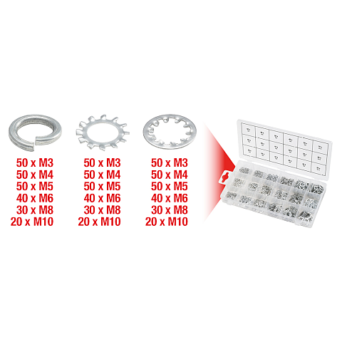 KS Tools 970.0240 Unterlegscheibe, Distanzscheibe/Beilagscheibe 720 Stück(e)