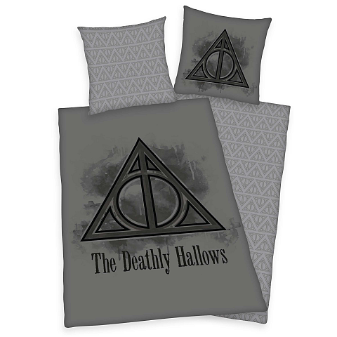 HERDING Harry Potter Bettwäsche-Set ‘Deathly Hallows’ – 135×200 cm, Linon