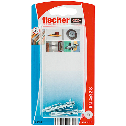 Fischer 98453 Schraubanker/Dübel 2 Stück(e) Hohlwandanker (Molly) 32 mm