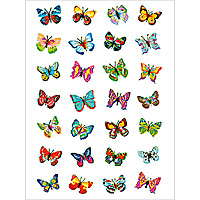 HERMA Decorative label MAGIC butterflies, glittery 1 sheet Dekorativer Aufkleber