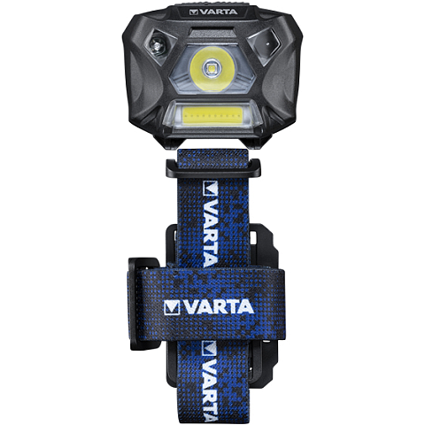Varta WORK FLEX MOTION SENSOR H20 Schwarz, Blau Stirnband-Taschenlampe LED