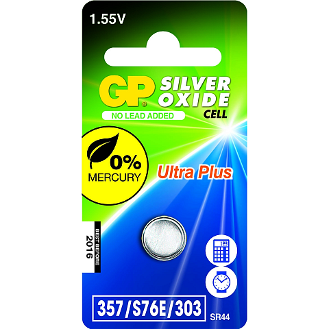 GP Batteries Silver Oxide Cell 357 Einwegbatterie SR44 Siler-Oxid (S)